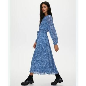 Aritzia Little Moon Blue Toile Verbenna Maxi Dress Size S